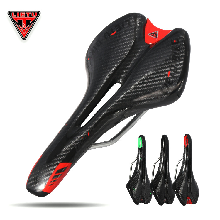 猎途081-1仿碳纹户外人体工学中空鞍座 自行车山地车舒适坐垫