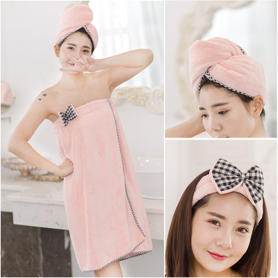 Manufactor wholesale thickening adult Bath skirt Amazing Bath towel water uptake thickening sexy Wrap chest Bath skirt Bathrobe