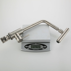 304 Stainless Steel Kitchen Faucet: Cold and Hot Water, Sink-Mounted, Universal Swivel Design