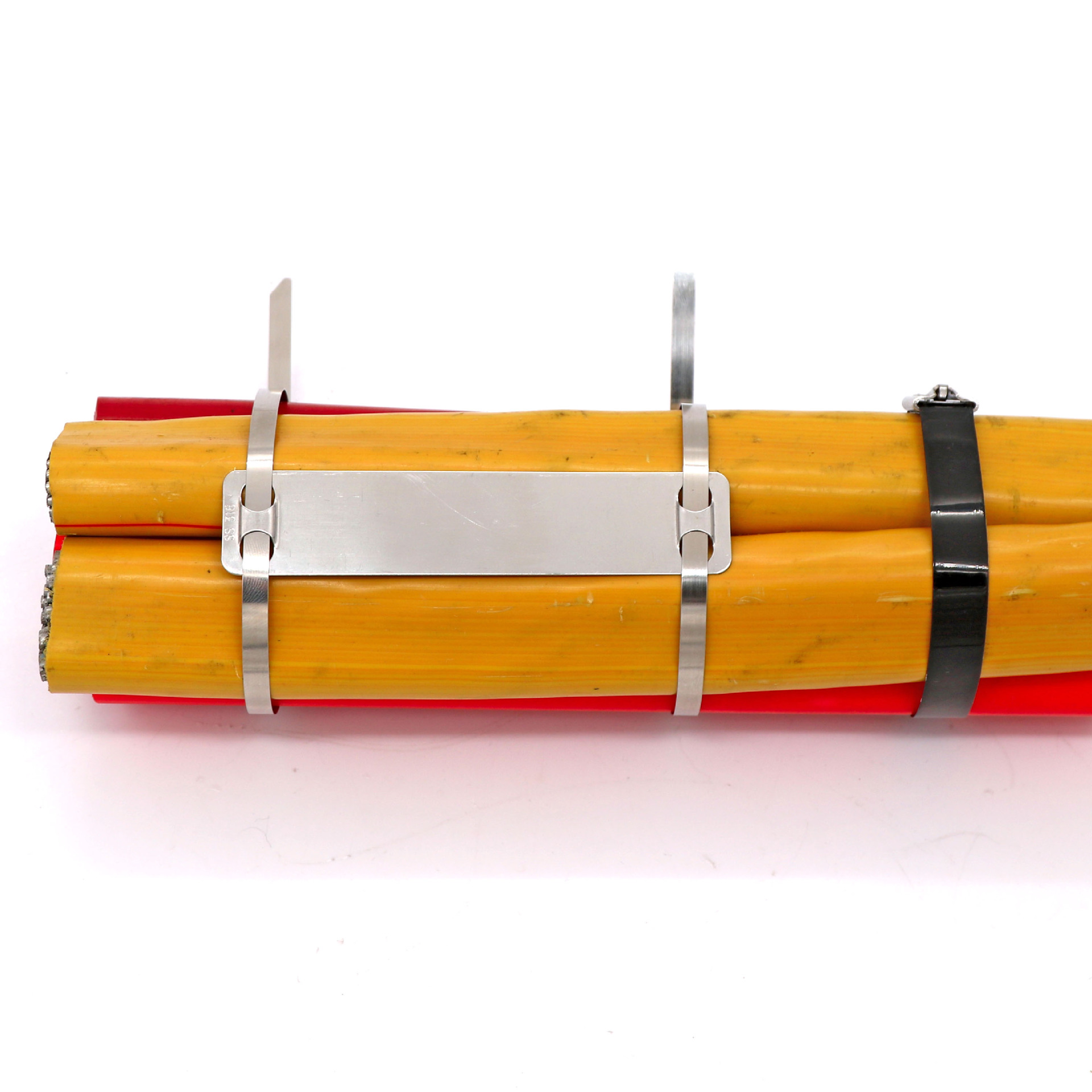 厂家供应0.4*19*89MM交通标牌不锈钢标志带（圆孔） 材质304、316