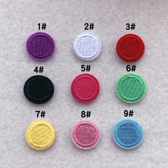 Spot round small embroidery cloth stickers clothes hole patch computer embroidery multi-style 3 PCs