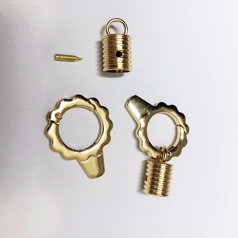 手机挂绳金属弹簧扣 饰品配件丝带挂扣锌合金花边弹簧圈流苏吊钟