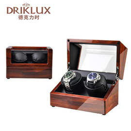 DrikLux 巴西花梨木自动旋转上链马达摇表器 双头摩达 手表收纳盒