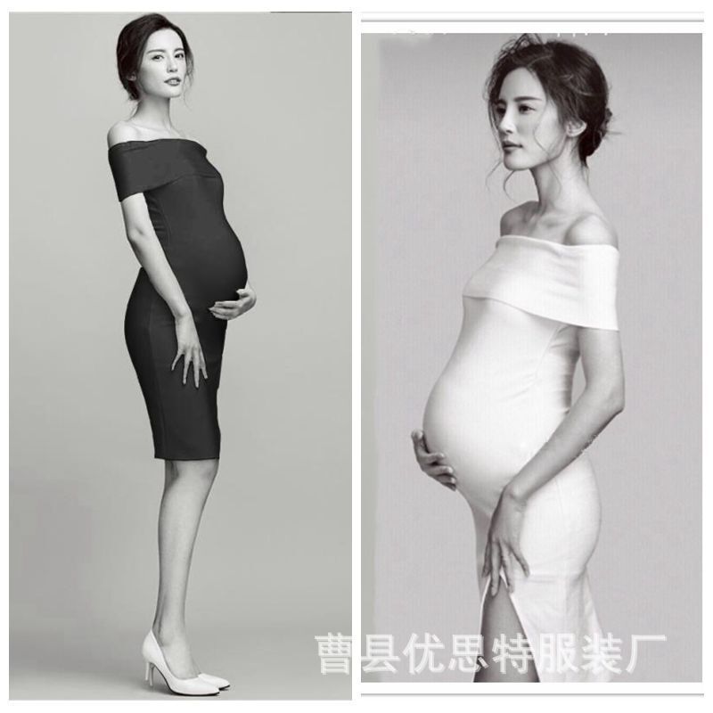 2019 exhibition new maternity photo clothing Studio Art Photo Photo Annual Meeting White elegant fashion photography dress