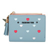 Short wallet with zipper, card holder, Korean style, wholesale
