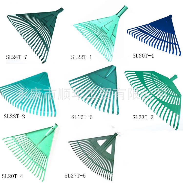 厂家直销园林塑料草耙批发农用耙头定制落叶钢丝草耙头