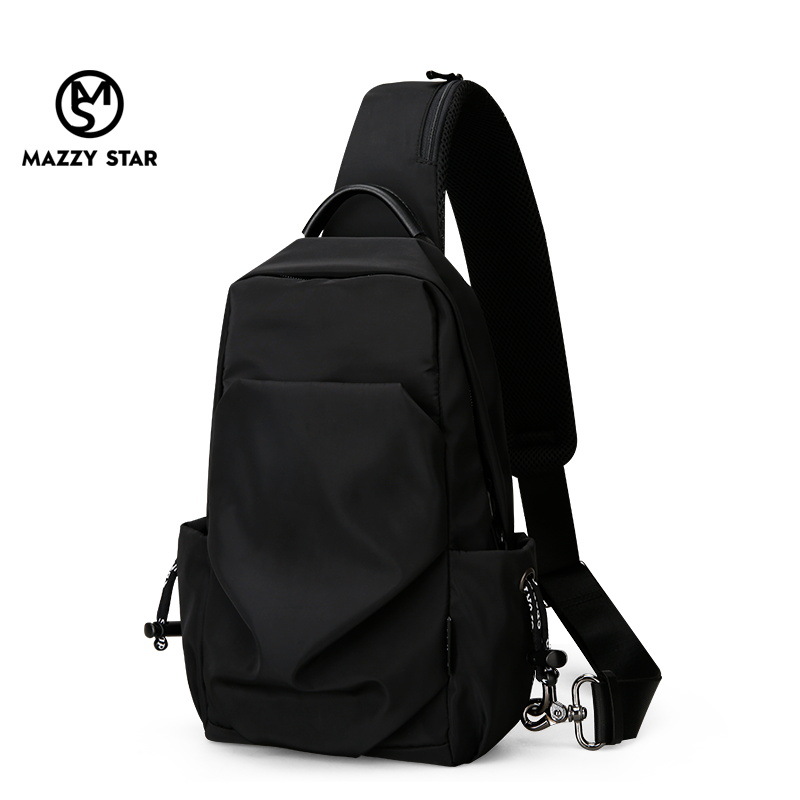 新款时尚休闲男士胸包轻便防水斜挎包潮酷单肩包男防盗小背包腰包|ms