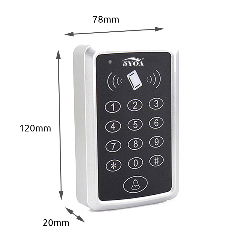 B03 ID/IC de control de acceso automático de la puerta lector de tarjetas de control de acceso máquina integrada contraseña de la máquina de control de acceso Inglés