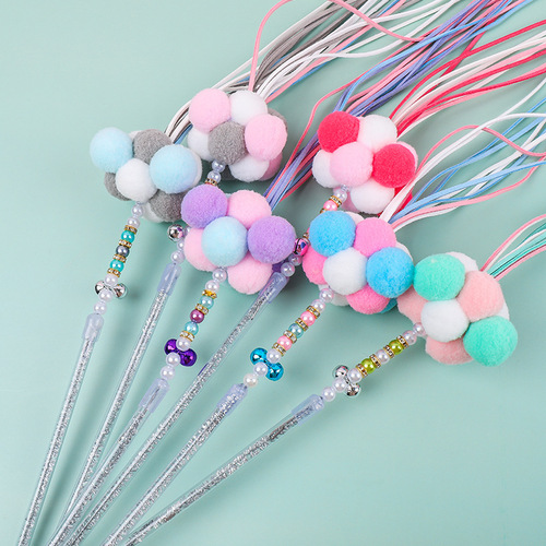 New Fairy Cat Funny Stick, Bite-resistant Long Rod Cat Supplies, Interactive Cat Toys, Self-Happy Cat Training Artifact Magic Wand