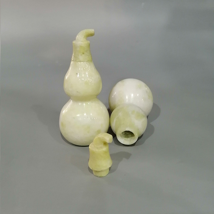 天然玉葫芦手把件玉石葫芦摆件把玩客厅汽车装饰品办公室风水招财