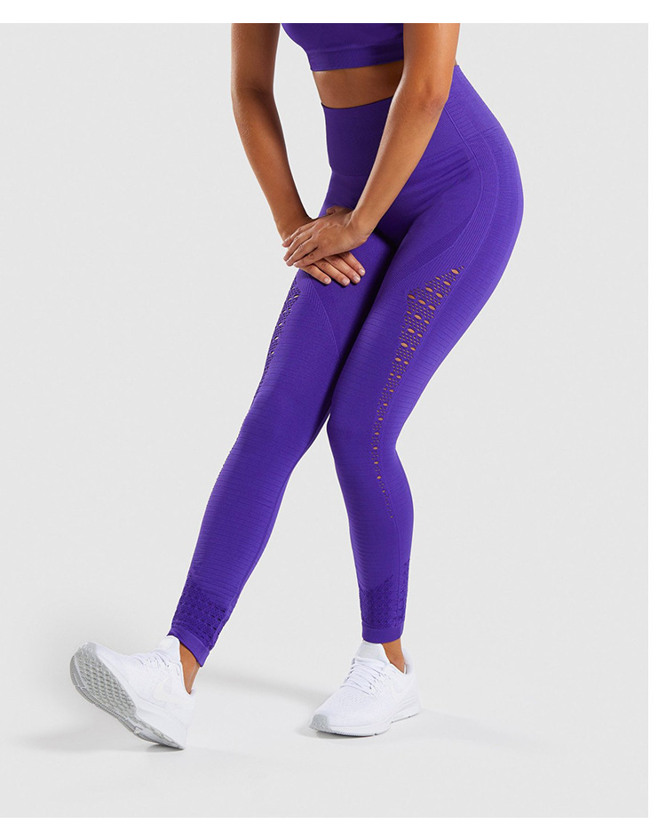 Pantalones de yoga huecos de cintura alta para mujer, ropa de nihaostyles al por mayor NSXER80286