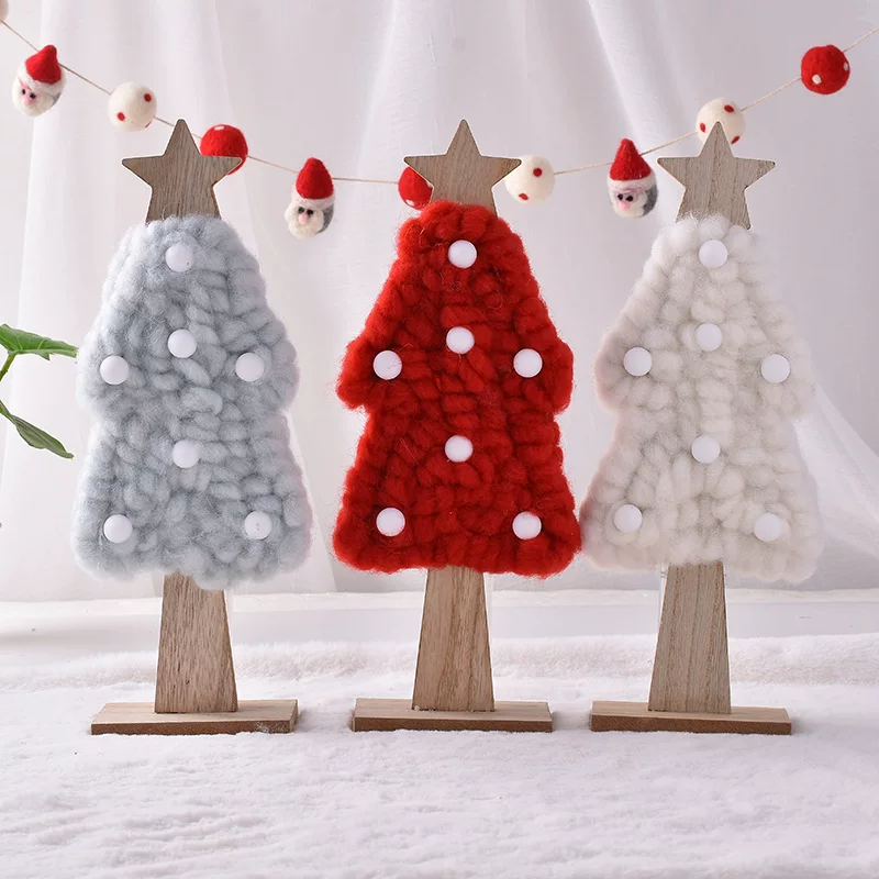 Creative Christmas decorations, wooden wool felt, Birthday gift