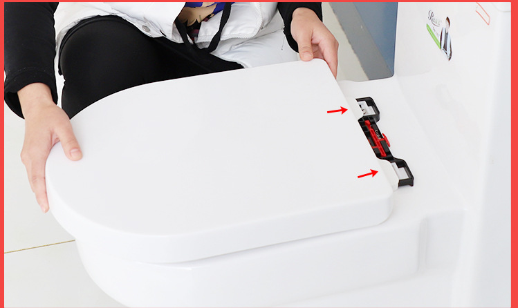 Universal toilet seat cover, household thickened toilet seat cover, old-fashioned U-shaped toilet seat cover with quick-release water pump Item Picture