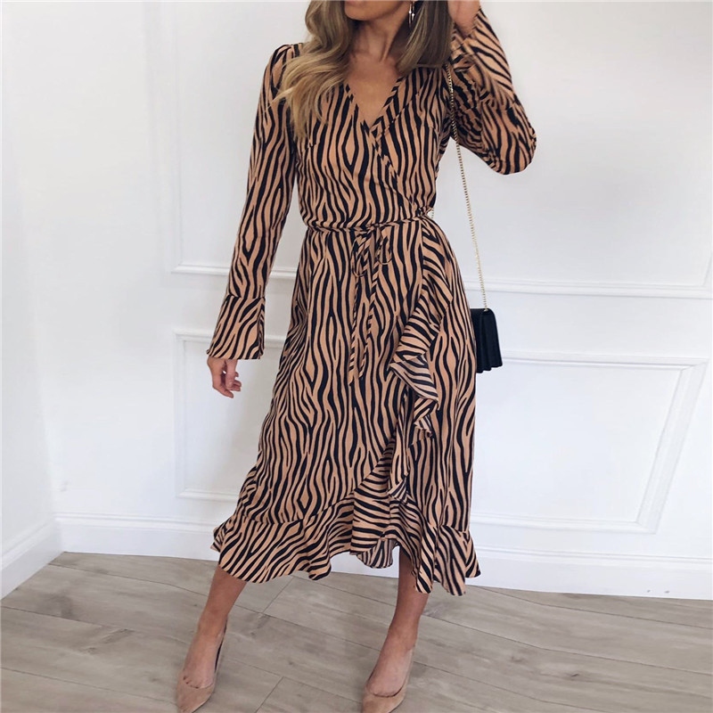 Zebra Pattern Dress Image 4