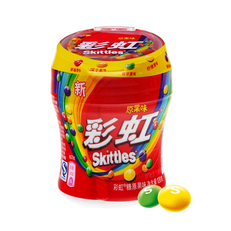 Конфеты (Skittles Wrigley) 120 г бутылка, ассорти фруктовых вкусов, большой перекус