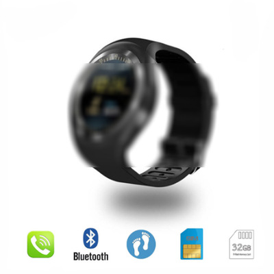 Y1圆屏智能手表防水计步心率蓝牙插卡智能穿戴优美弧度时尚手表