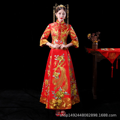 秀禾服新娘2021显瘦新款秀和服中式礼服结婚敬酒服喜服苏州厂家|ms