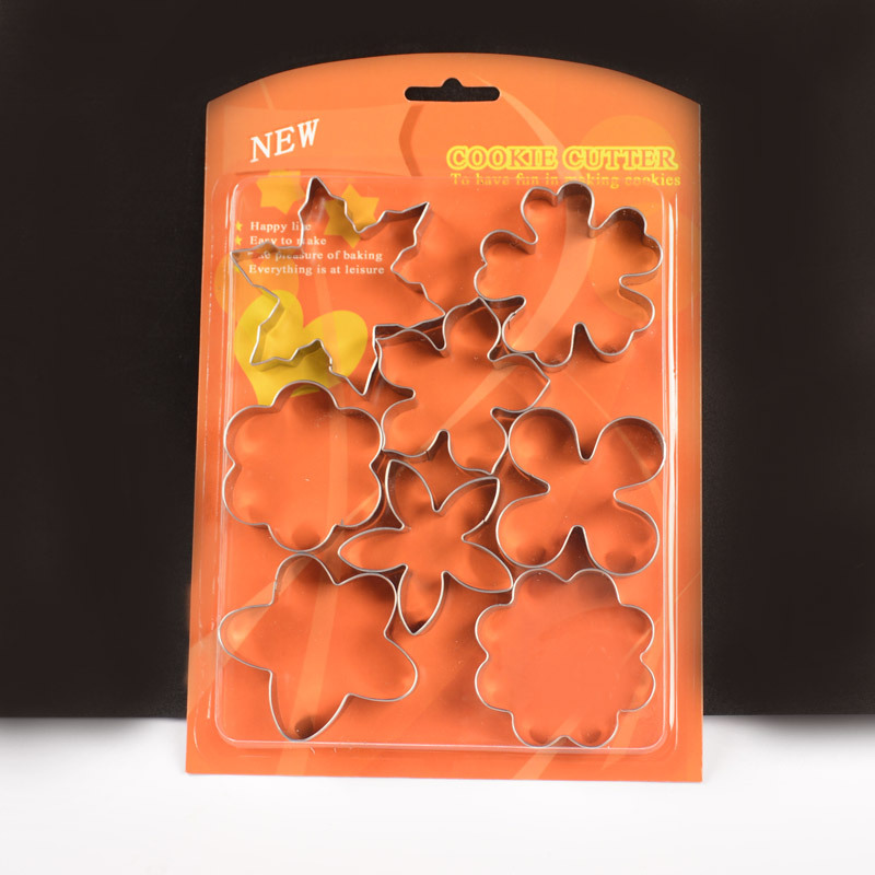 Baking mold Fondant tools Cake mold Cookie Cutters Stainless steel 8 Set of parts Christmas theme