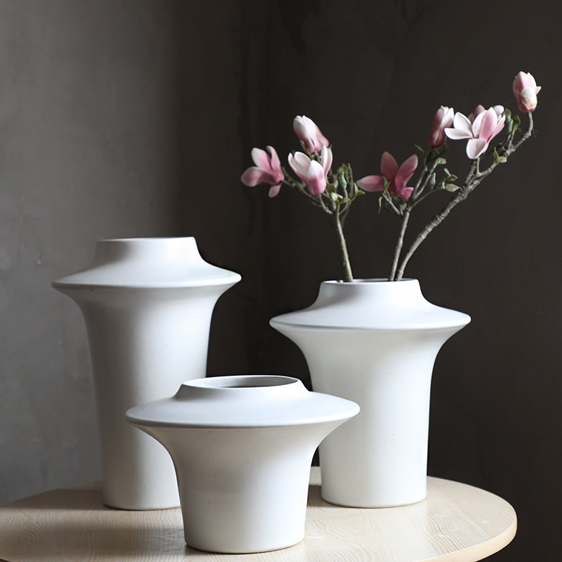 Handmade pottery coarse pottery flower Ware dried flower flower arrangement ornaments Zen tea room vase ceramic flower pot clay pottery pot