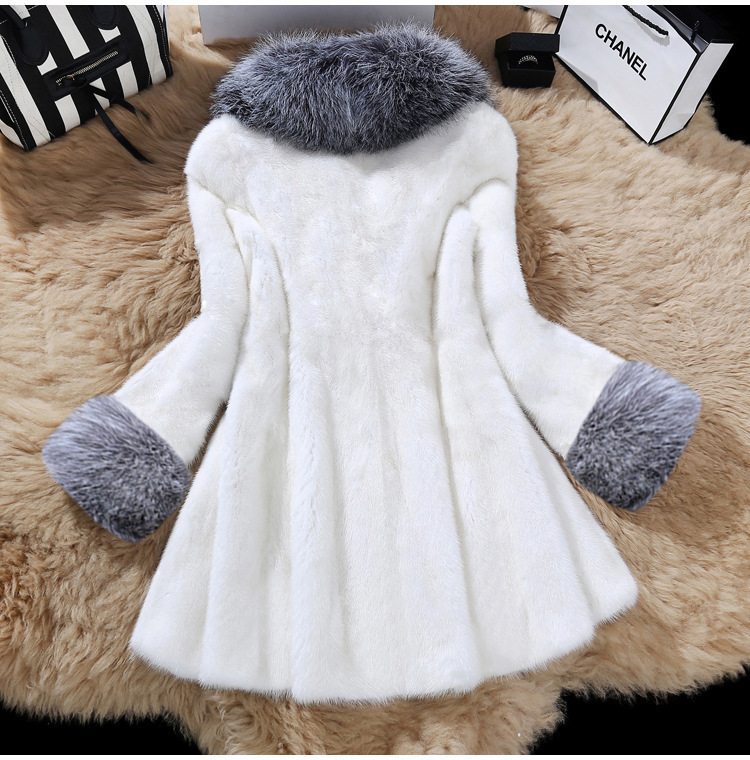 faux fox fur collar coat nihaostyles clothing wholesale NSXWY97162