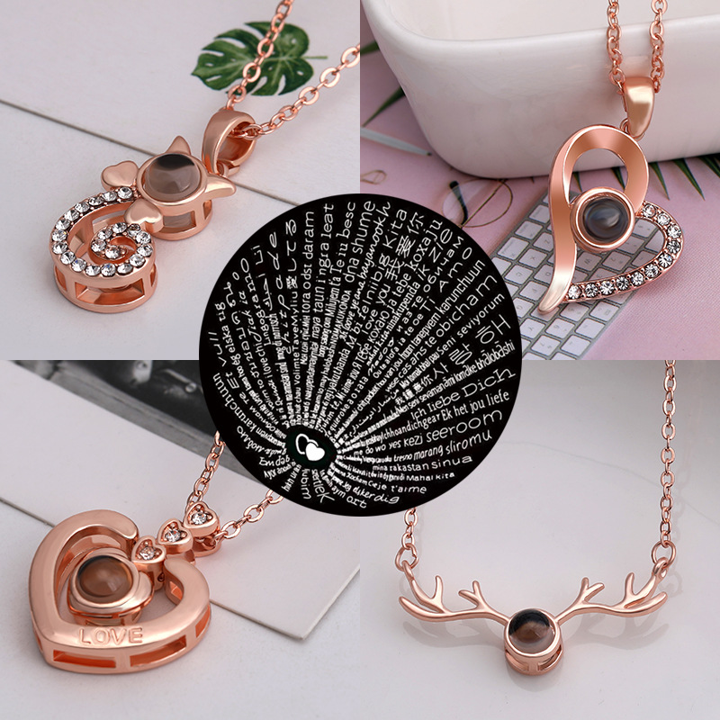 Factory direct selling Douyin fast -handed love pendant 100…