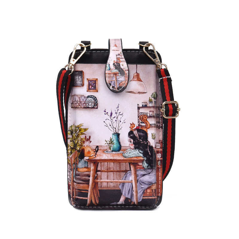 Printed Cartoon Mobile Phone Bag