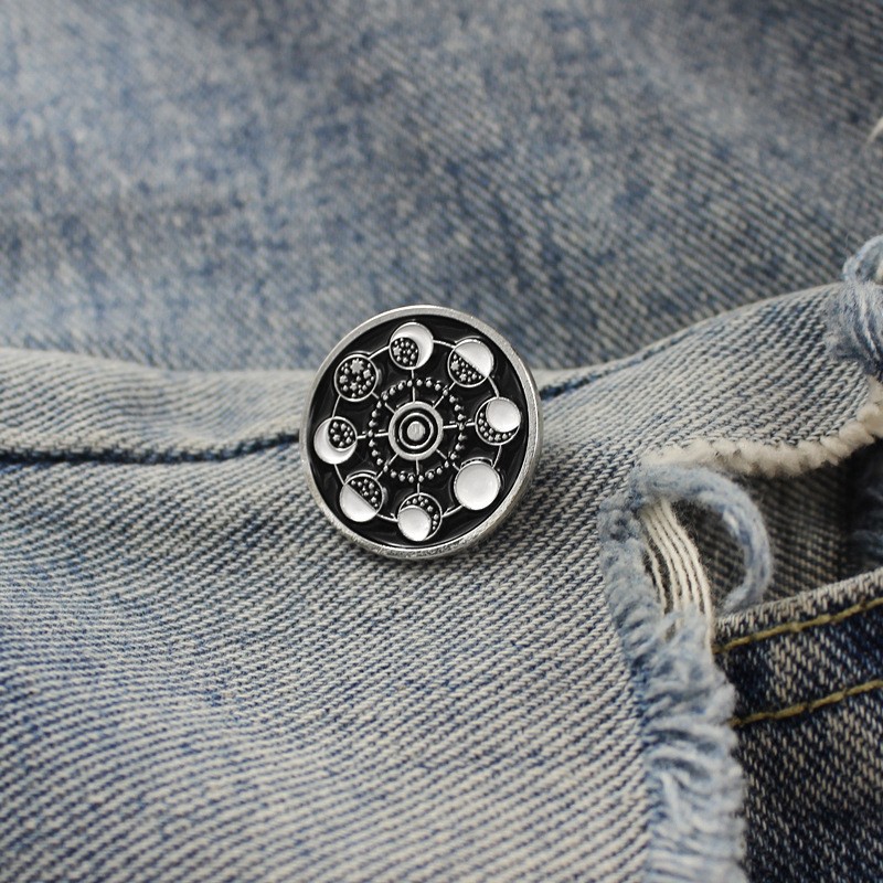 Enamel Design Simple Style Style Simple Style Pin Moon Planet Alloy Enamel Unisex Brooches