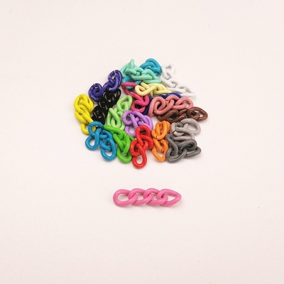 Colored four link chain Paint Key chain Hand Chain Pindou Creativity diy Key buckle fashion Nail enhancement parts