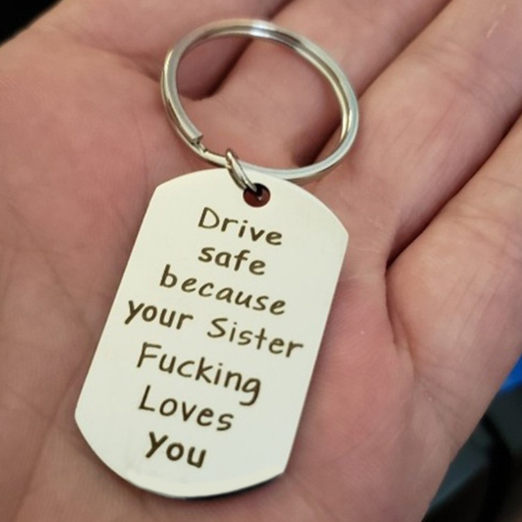 歐美飾品 不鏽鋼吊牌定制 刻字軍牌狗牌 激光打標刻字 鑰匙扣項鏈