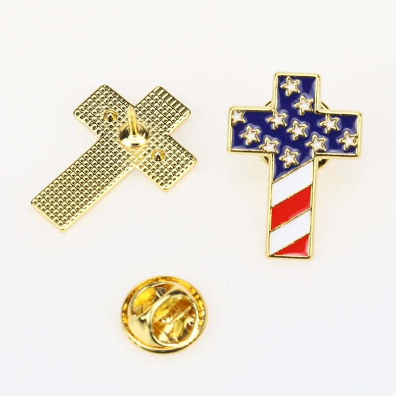 Ethnic Style Cross National Flag Zinc Alloy Enamel Unisex Brooches display picture 4