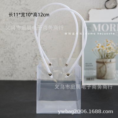 透明蛋糕盒手提袋礼品包装袋杯子生日蛋糕点心防水PP袋子烘焙包装