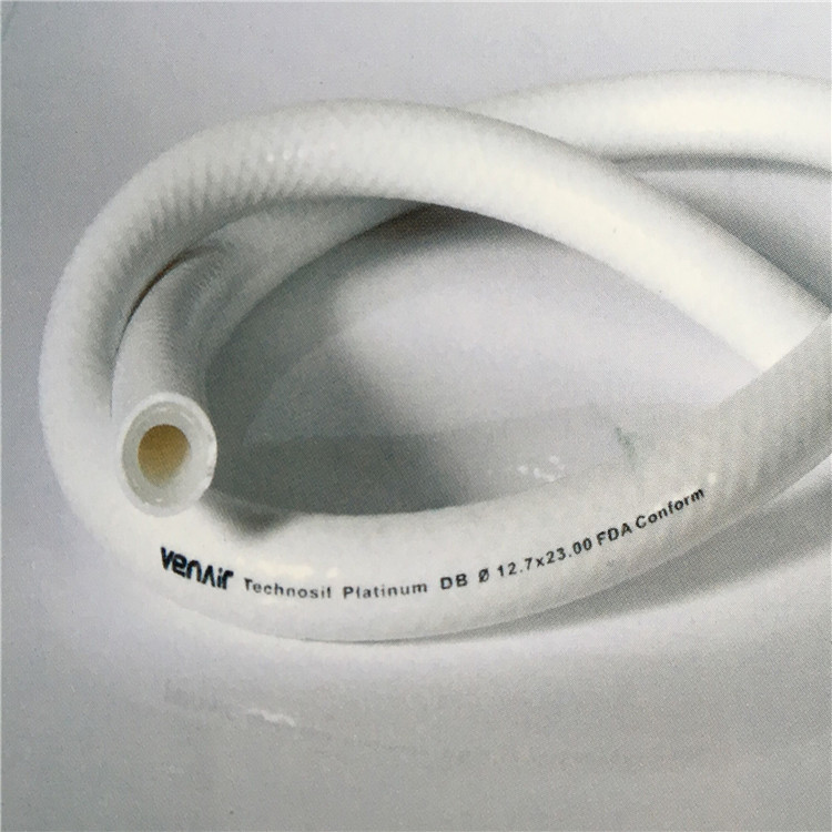 GREATFLEX低温耐压耐磨双线双层编织硅胶食品级干冰机硅胶软管