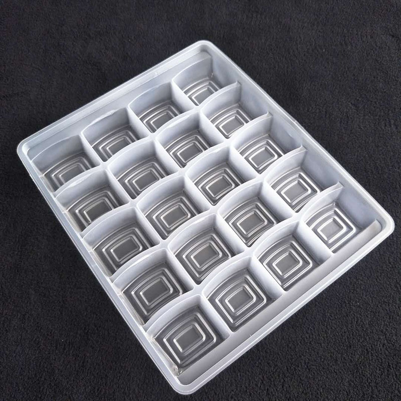 20格小馄饨塑料盒饼干小点心PP盒 一次性食品内衬吸塑盒厂家 无盖