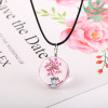 Round starry sky, necklace, glossy plant lamp, pendant, wholesale