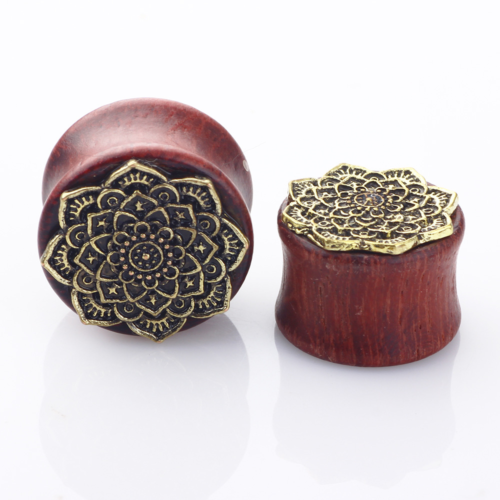 Violet Wood Ear Expander Auricle Piercing Jewelry detail image 8