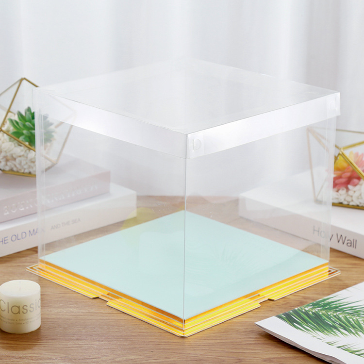 嘉亿包装 全透明蛋糕盒 方形透明盒系列 盖子及围边可加烫logo