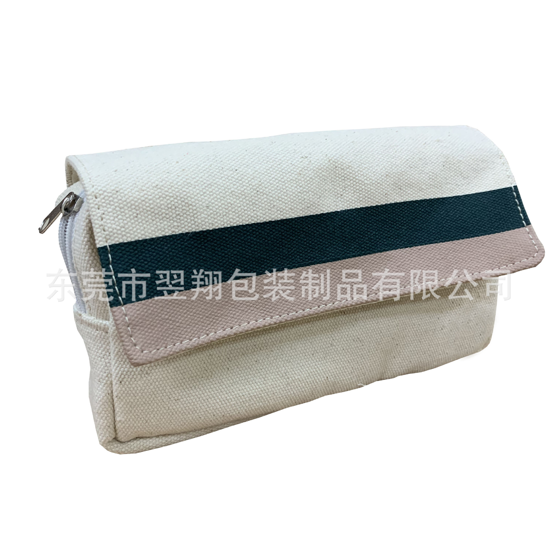 【厂家定制】帆布牛津布棉布双层内袋女士化妆包袋磁钮拉链帆布袋