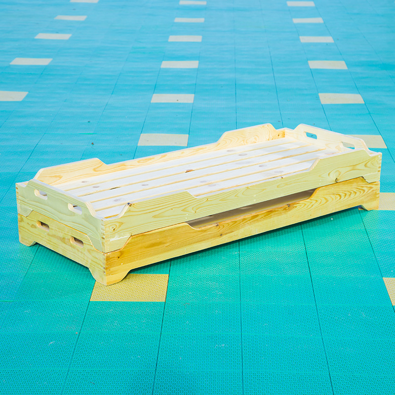 Children's cinnamon pine solid wood stacked bed stacking bed in the kindergarten baby nap, a nap to break the bed custody class solid wood bed