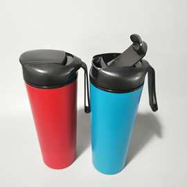 厂家批发网红塑料不倒翁咖啡杯 防倒防摔款手提不倒翁网红杯