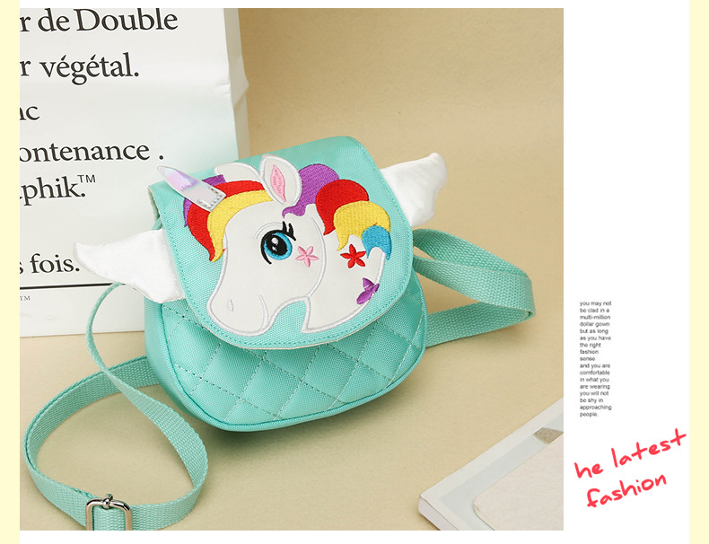 New Kindergarten Baby Crossbody Bag Cute Cartoon Unicorn Children Bag Mini Messenger Bag display picture 4