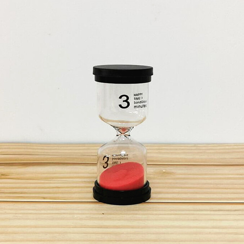 Factory direct sales wholesale and retail hourglass 6 sets timer exquisite ornaments creative gifts black cover small hourglass