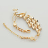 Phoenix, fashionable colorful accessory, shiny bracelet, zirconium, chain, South Korea, peacock, new collection, wholesale