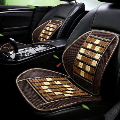汽车座垫夏季竹片坐垫办公室透气靠背垫车用座椅护腰垫竹片坐垫