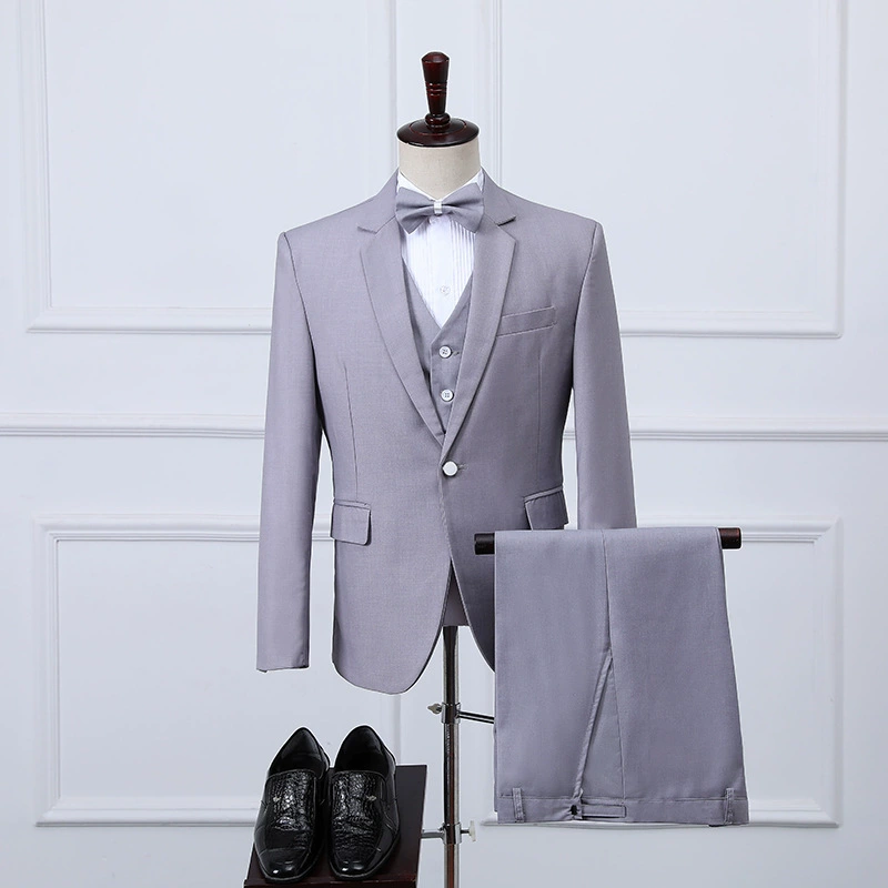 Комплект для отеля, классический костюм в обтяжку, slim fit, 3 предмета