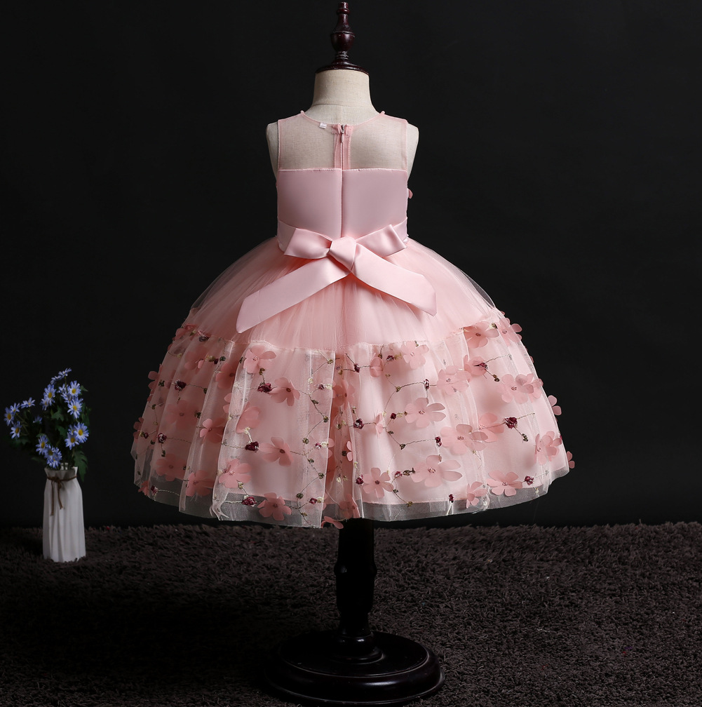 New Girls Princess Dress Children Floral Little Fairy Dress Flower Girl Dress Children Dress display picture 12