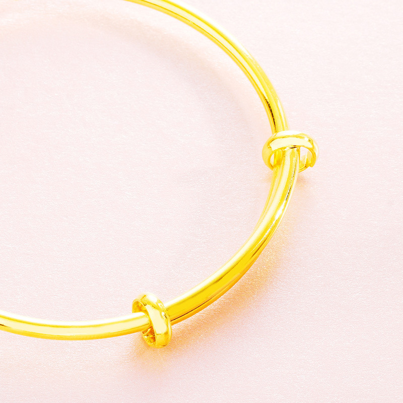 Vietnam alas de Ángel de oro Push-Pull pulsera de Latón chapado en oro real de 24K pulsera de amor de Ángel pulsera de oro de imitación femenina