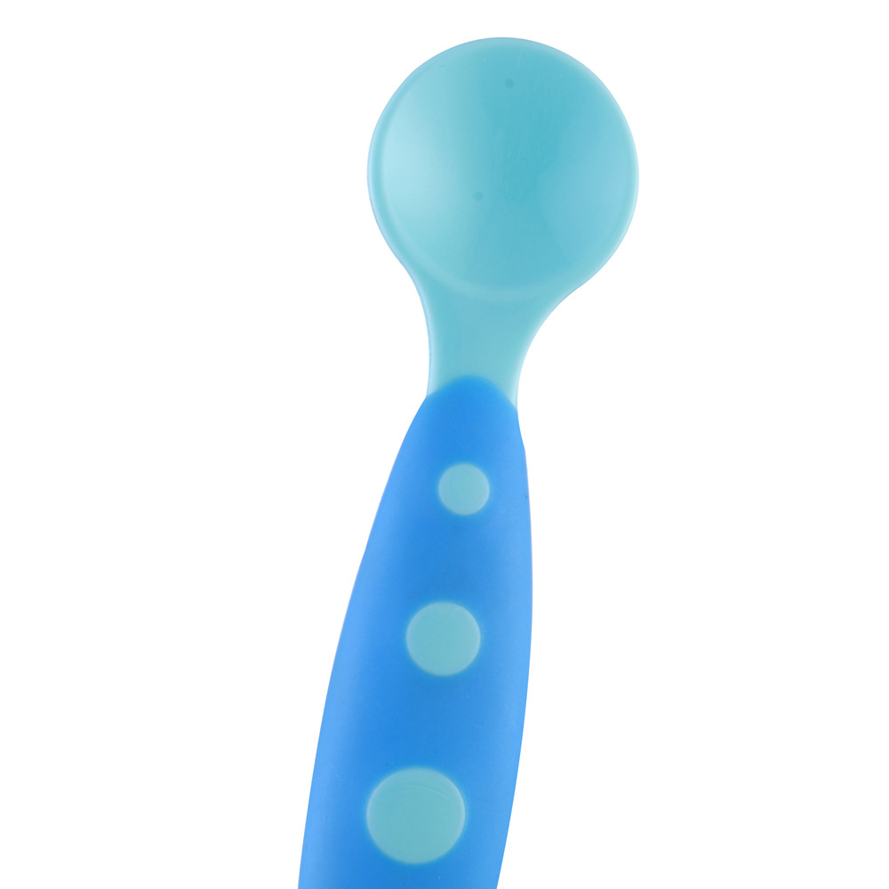 Little Naughty Baby juego de vajilla juego de cuchara de tenedor de dos colores cuchara de tenedor para niños traje de combinación cuchara de práctica