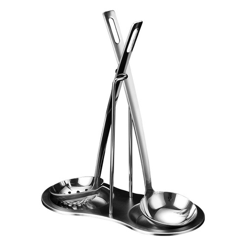 Stainless steel soup spoon holder new hot pot spoon holder soup spoon colander soup shell holder gift box tableware storage rack customization