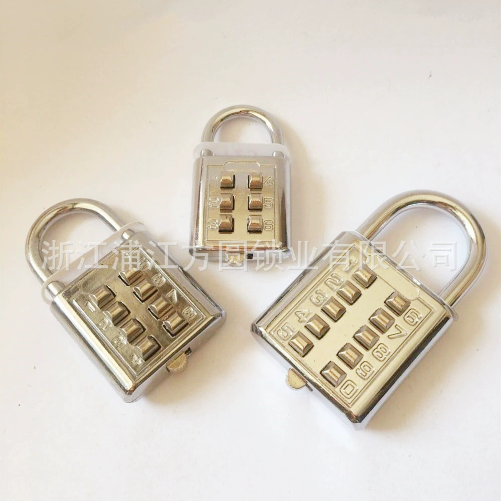 Electroplating button combination lock combination padlock luggage combination lock cabinet combination lock padlock mechanical combination lock padlock