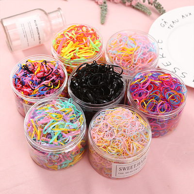 colour Hair rope disposable rubber string box-packed Tousheng adult children currency Elastic Continue